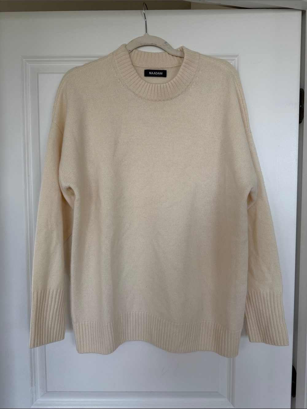 NAADAM Cream Oversized Cashmere Sweater